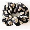 Scrunchie panter grijs